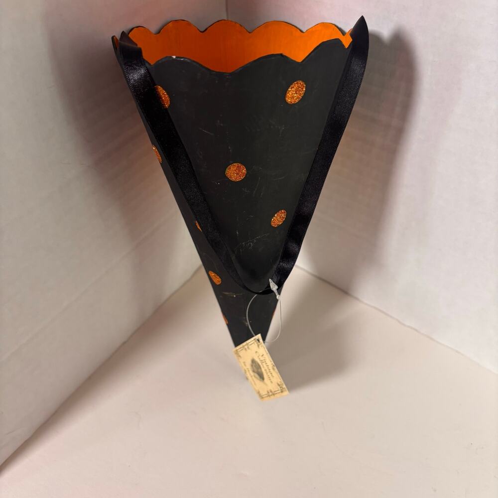 Bethany Lowe Halloween Retired Tussie Mussie Candy Cone Trick or Treat - Picture 2 of 9